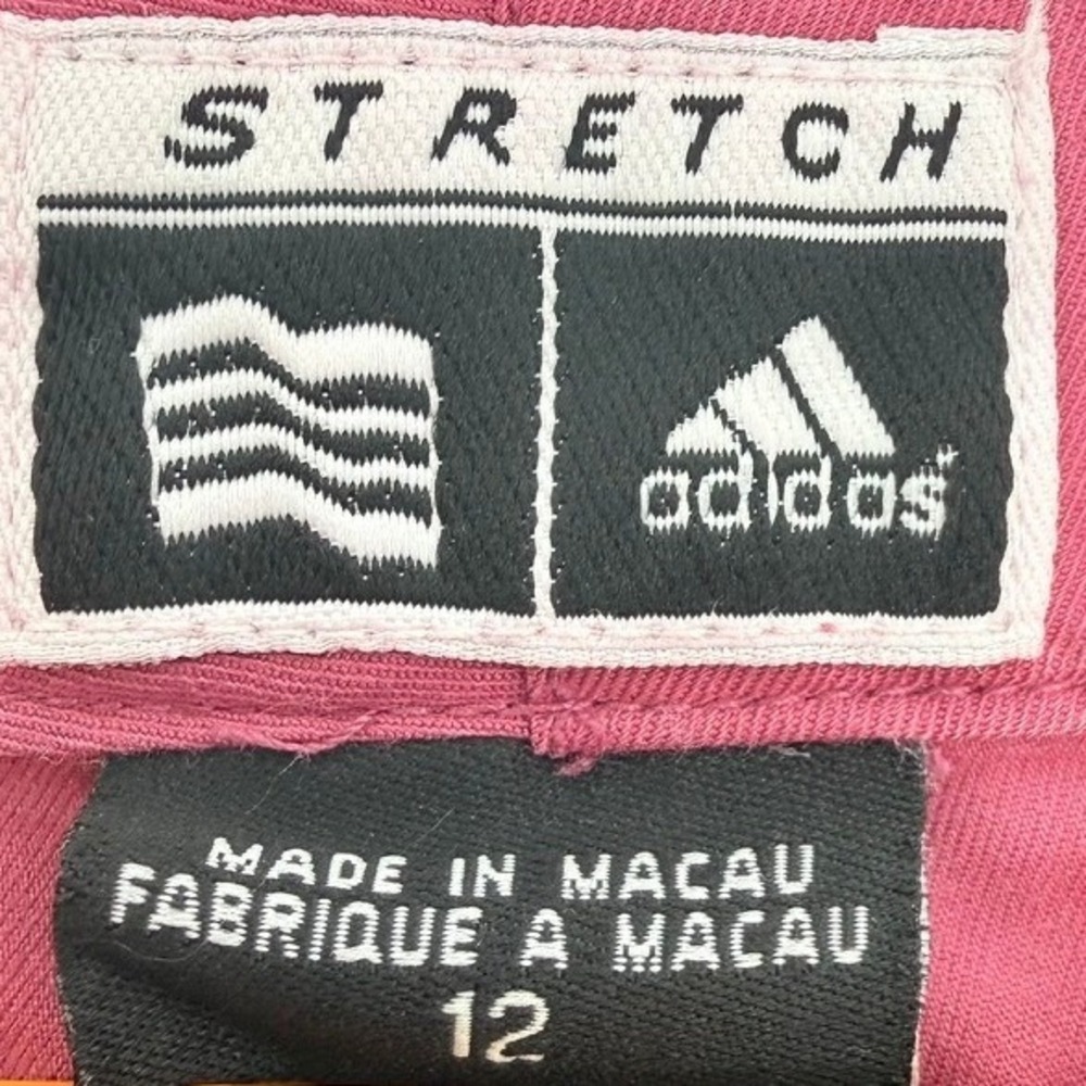 Adidas Equipment Pink Stretch Cotton Shorts Womens Size 12 Preppy Athletic Golf - Picture 3 of 7